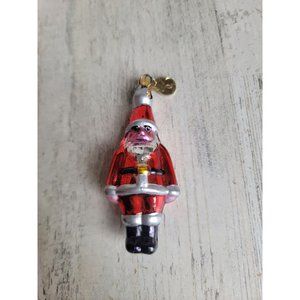 Dept 56 small glass AS IS Santa claus ornament Xmas